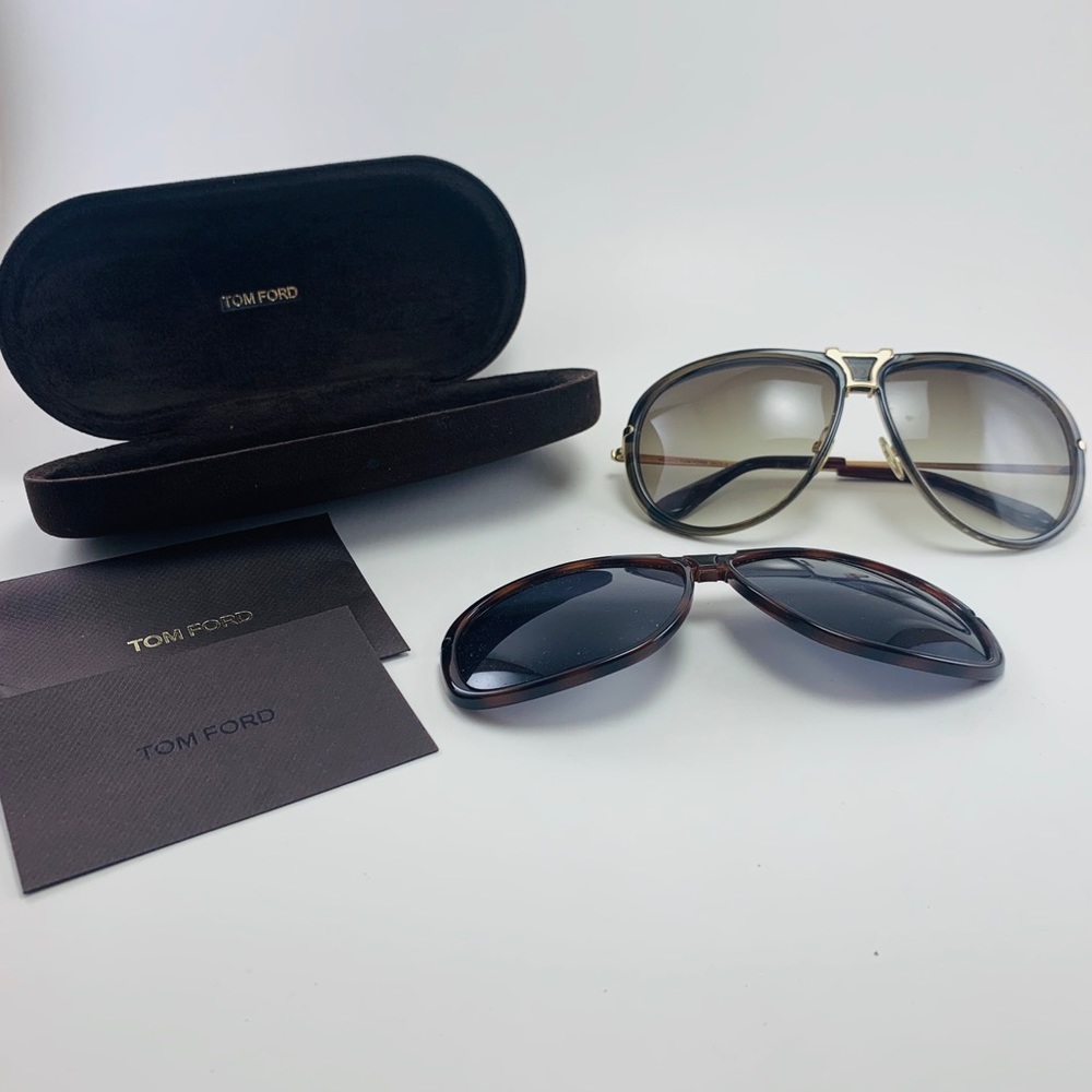 Tom Ford Robbie FT 286 52A Sunglasses With Clip On